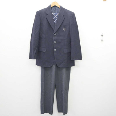 【中古】茨城県 石岡第一高等学校 男子制服 4点 (ブレザー・ズボン) sf066104