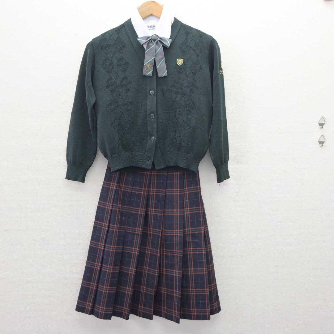 【中古】大阪府 大阪桐蔭中学校・高等学校 女子制服 5点 (ブレザー・ニット・シャツ・スカート) sf066114