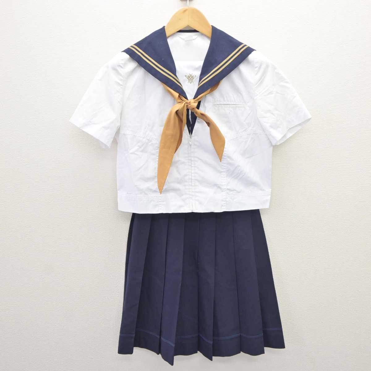 【中古】千葉県 鎌ヶ谷西高等学校 女子制服 3点 (セーラー服・スカート) sf066128