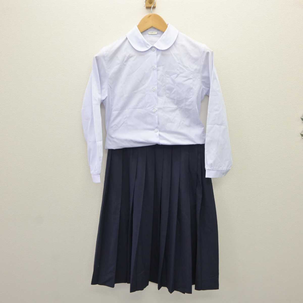 【中古】埼玉県 花園中学校 女子制服 4点 (ブレザー・ベスト・シャツ・スカート) sf066130