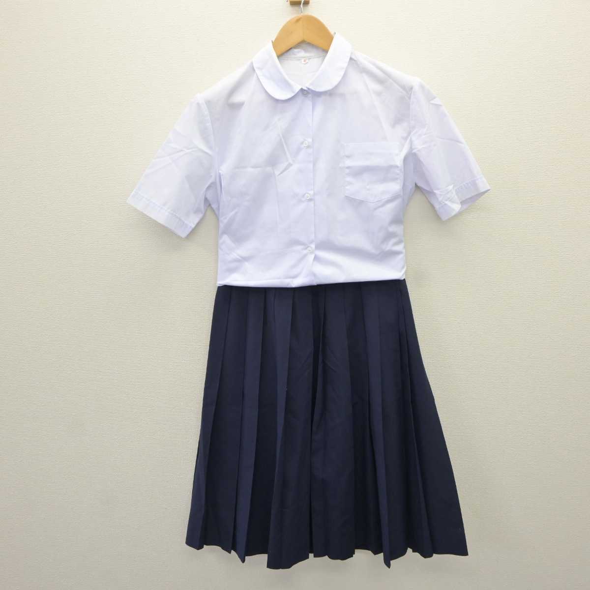 【中古】埼玉県 花園中学校 女子制服 3点 (ベスト・シャツ・スカート) sf066131