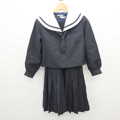 【中古】三重県 四日市市立港中学校 女子制服 3点 (セーラー服・ジャンパースカート) sf066141