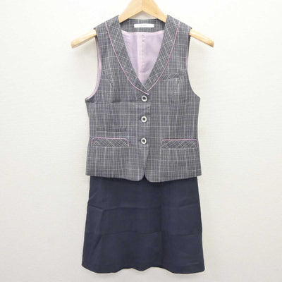 【中古】 事務服 女子制服 2点 (ベスト・スカート) sf066142