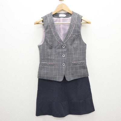 【中古】 事務服 女子制服 2点 (ベスト・スカート) sf066145