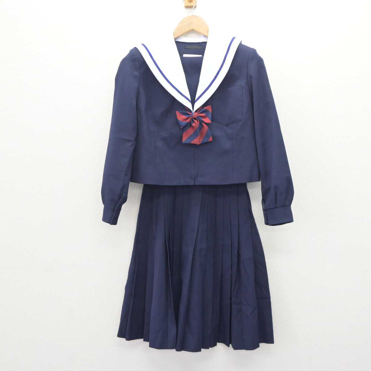 【中古】愛知県 東星中学校 女子制服 3点 (セーラー服・スカート) sf066155