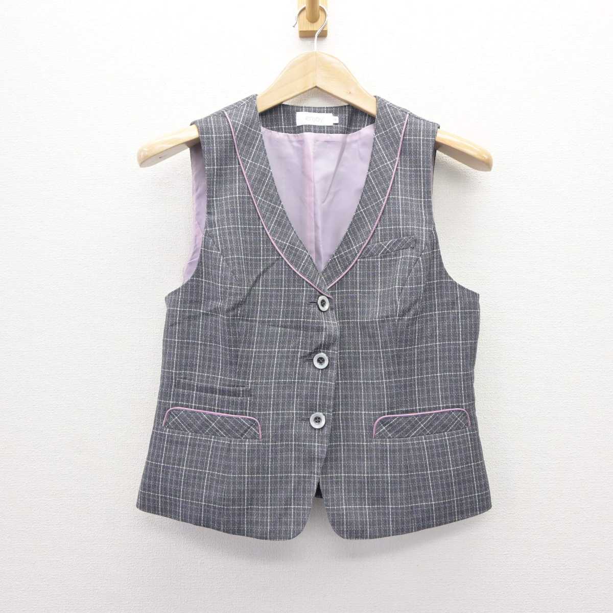 【中古】 事務服 女子制服 2点 (ベスト・スカート) sf066159