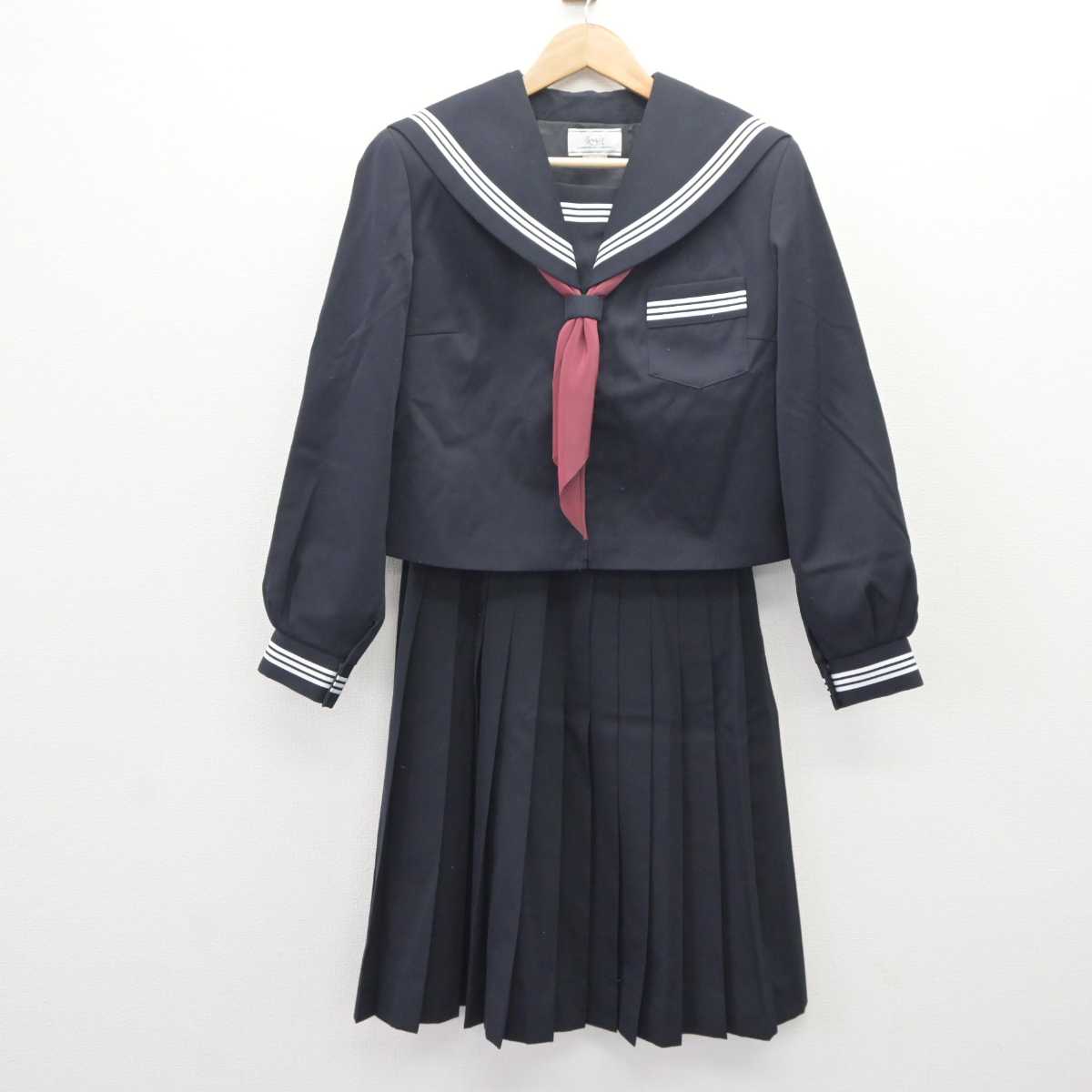 【中古】三重県 多気中学校 女子制服 3点 (セーラー服・スカート) sf066168