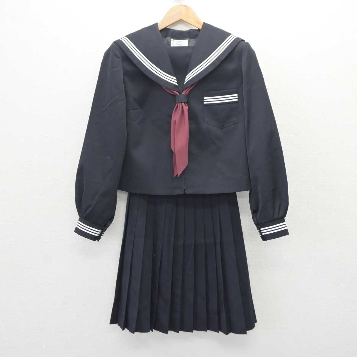 【中古】三重県 多気中学校 女子制服 3点 (セーラー服・スカート) sf066170