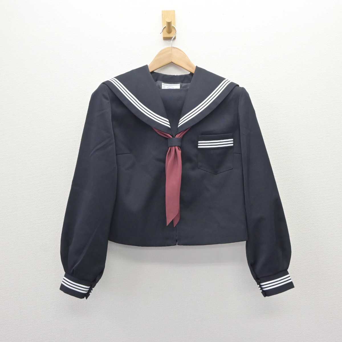 【中古】三重県 多気中学校 女子制服 3点 (セーラー服・スカート) sf066170