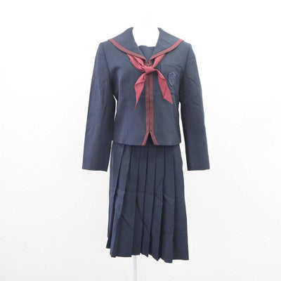 【中古】大阪府 履正社高等学校 女子制服 3点 (セーラー服・スカート) sf066174