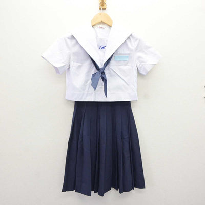 【中古】福岡県 苅田中学校 女子制服 4点 (セーラー服・スカート) sf066207