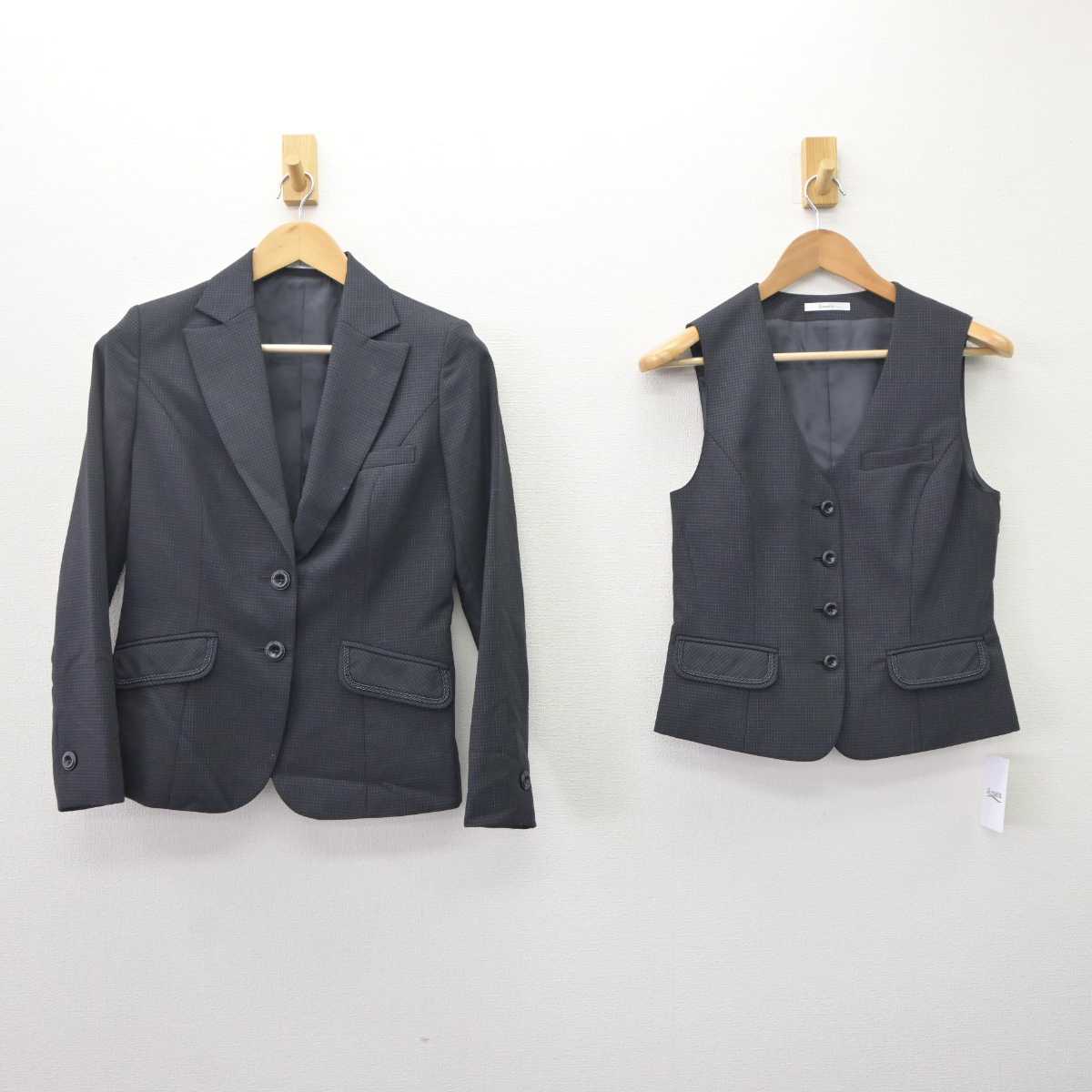 【中古】 事務服 女子制服 3点 (ジャケット・ベスト・スカート) sf066215