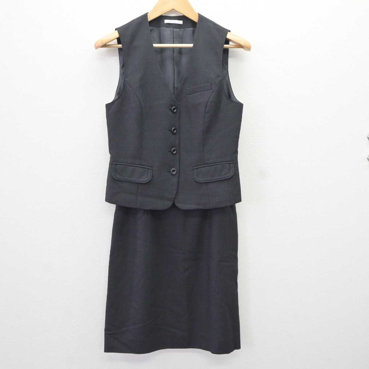 【中古】 事務服 女子制服 3点 (ジャケット・ベスト・スカート) sf066217