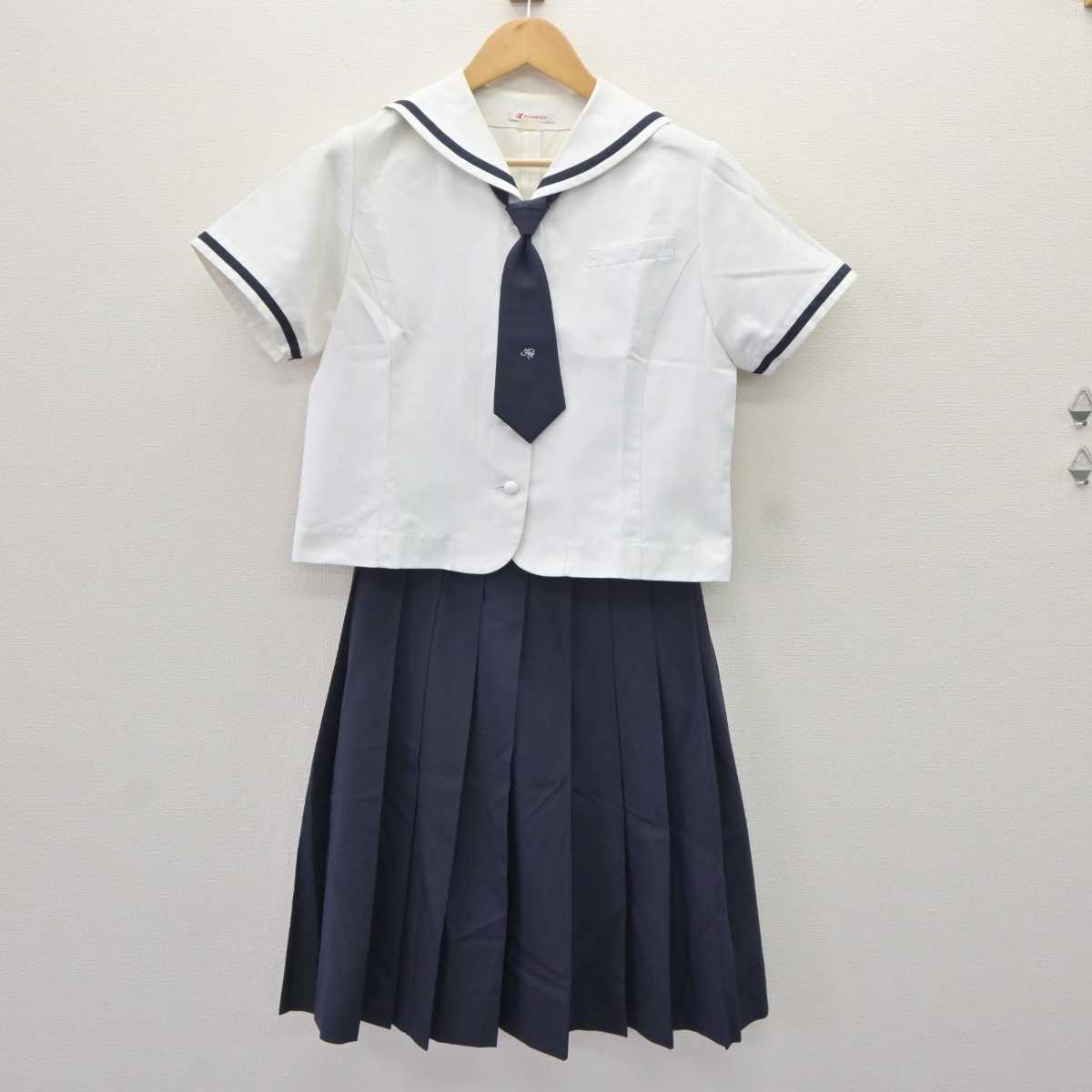 【中古】東京都  東京家政大学附属女子中学校・高等学校 女子制服 3点 (セーラー服・スカート) sf066220