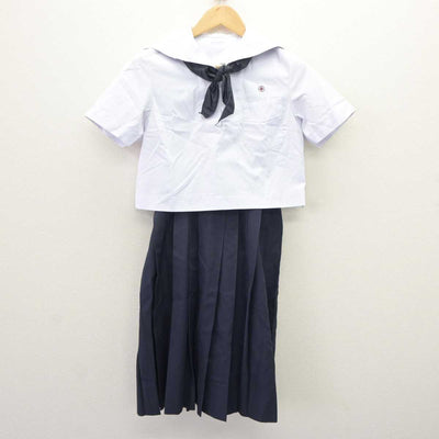 【中古】福岡県 筑紫女学園中学・高等学校 女子制服 4点 (セーラー服・スカート) sf066223