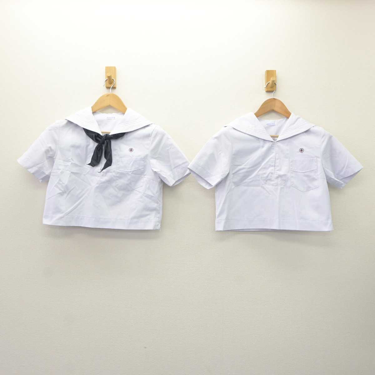 【中古】福岡県 筑紫女学園中学・高等学校 女子制服 4点 (セーラー服・スカート) sf066223