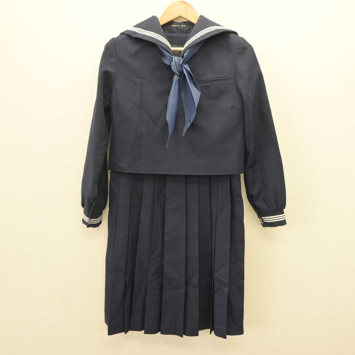 【中古】福岡県 修猷館高等学校 女子制服 4点 (セーラー服・ジャンパースカート・スカート) sf066225