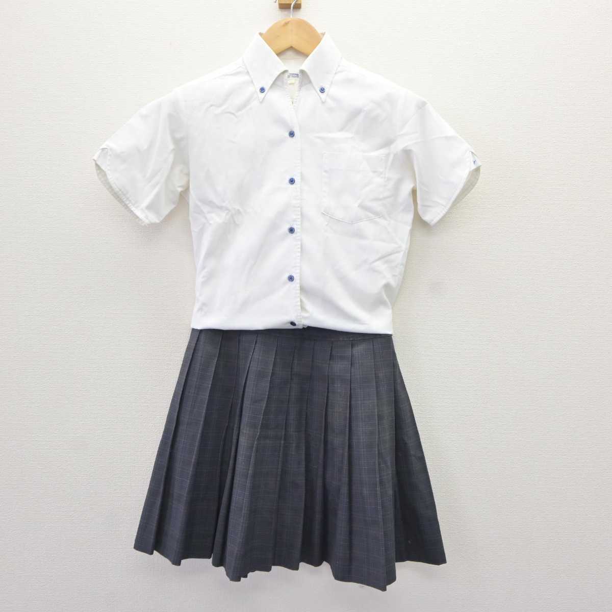 【中古】福岡県 立花高等学校 女子制服 3点 (シャツ・スカート) sf066226