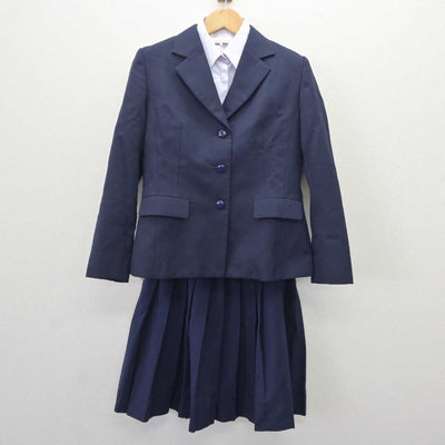 【中古】島根県 松江北高等学校 女子制服 5点 (ブレザー・ベスト・シャツ・スカート) sf066228