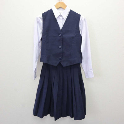 【中古】島根県 松江北高等学校 女子制服 5点 (ブレザー・ベスト・シャツ・スカート) sf066228