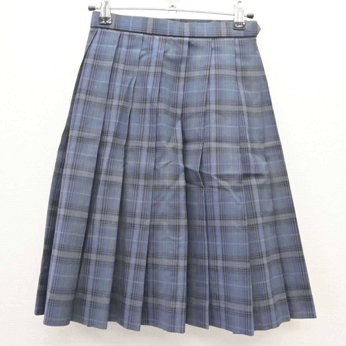 【中古】山口県 慶進中学校・高等学校 女子制服 3点 (ニットベスト・シャツ・スカート) sf066230