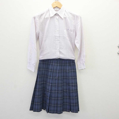 【中古】山口県 慶進中学校・高等学校 女子制服 2点 (シャツ・スカート) sf066231