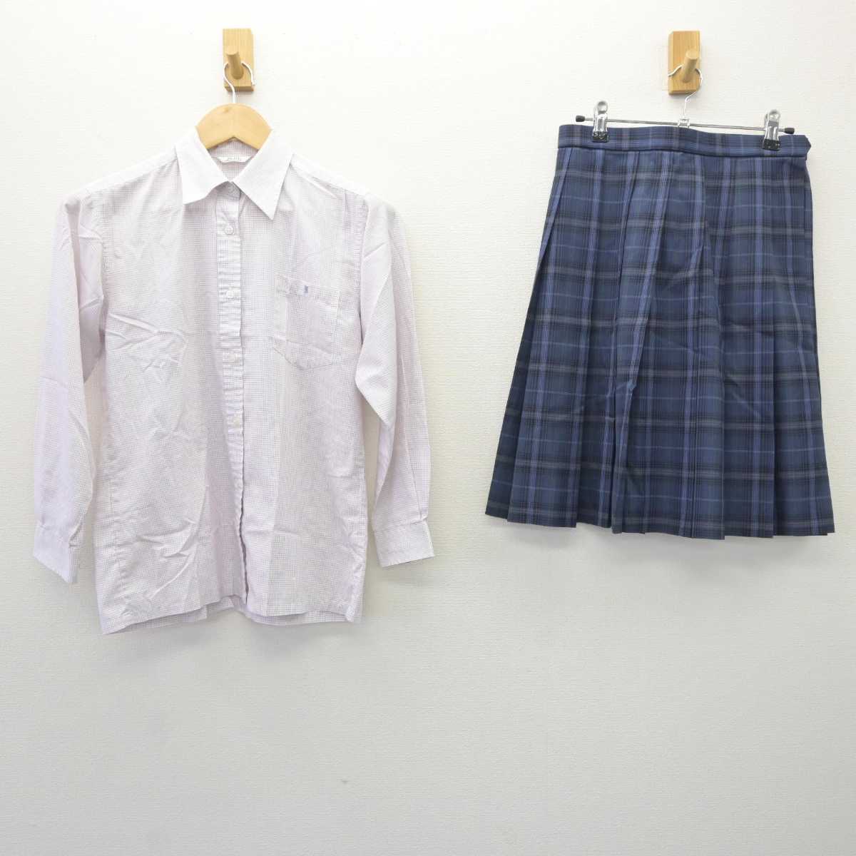 【中古】山口県 慶進中学校・高等学校 女子制服 2点 (シャツ・スカート) sf066231