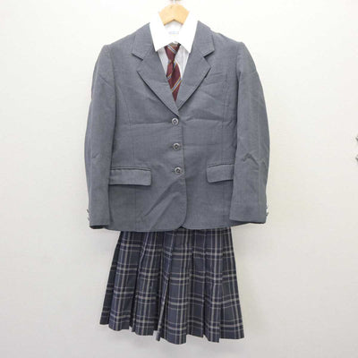 【中古】山口県 慶進中学校・高等学校 女子制服 4点 (ブレザー・シャツ・スカート) sf066233