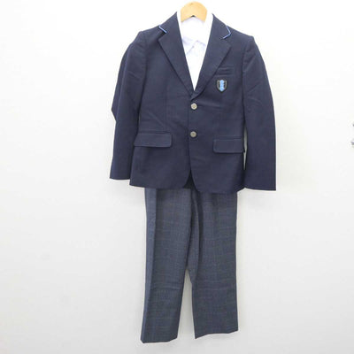 【中古】大阪府 歌島中学校 男子制服 3点 (ブレザー・シャツ・ズボン) sf066255