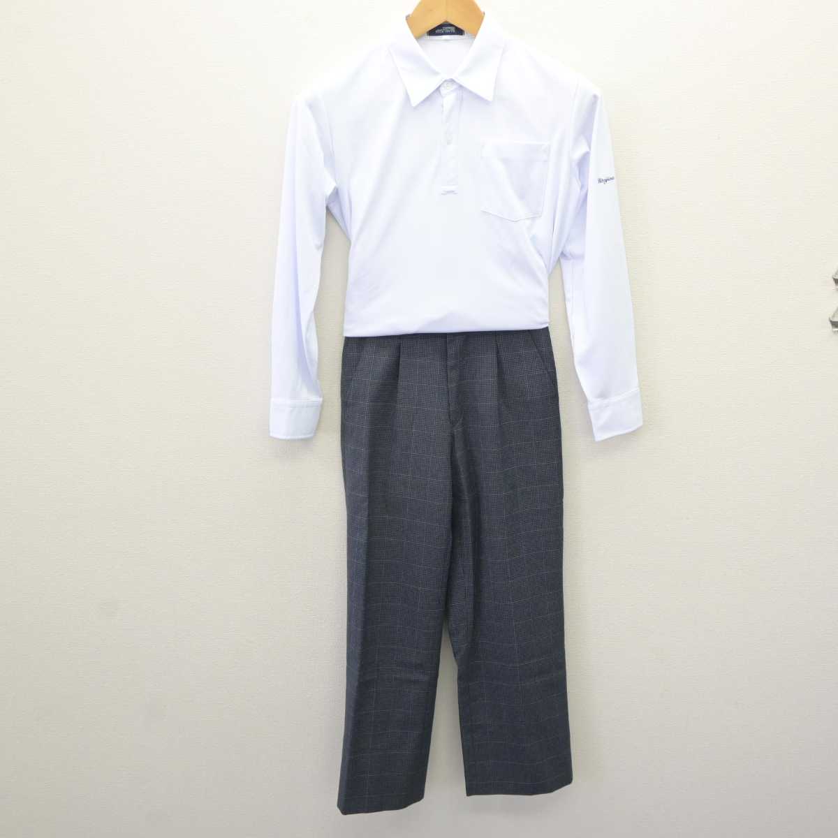 【中古】大阪府 歌島中学校 男子制服 3点 (ブレザー・シャツ・ズボン) sf066255