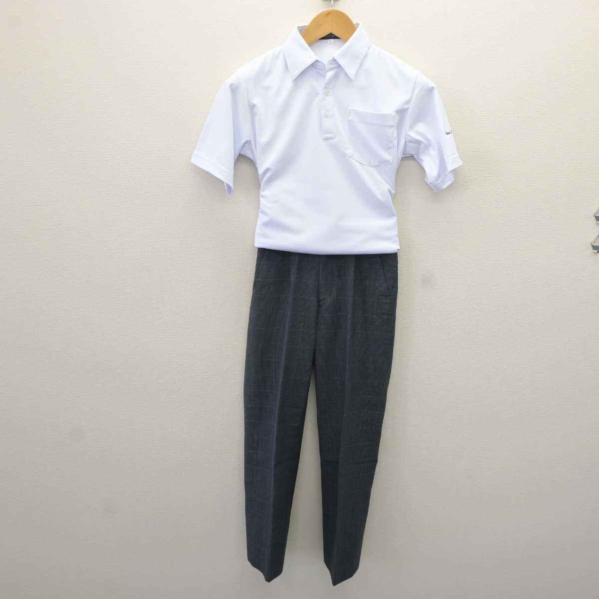 【中古】大阪府 歌島中学校 男子制服 2点 (シャツ・ズボン) sf066256