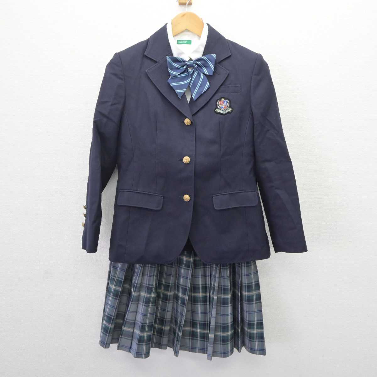 【中古】大阪府 城南学園高等学校 女子制服 5点 (ブレザー・ニット・シャツ・スカート) sf066264