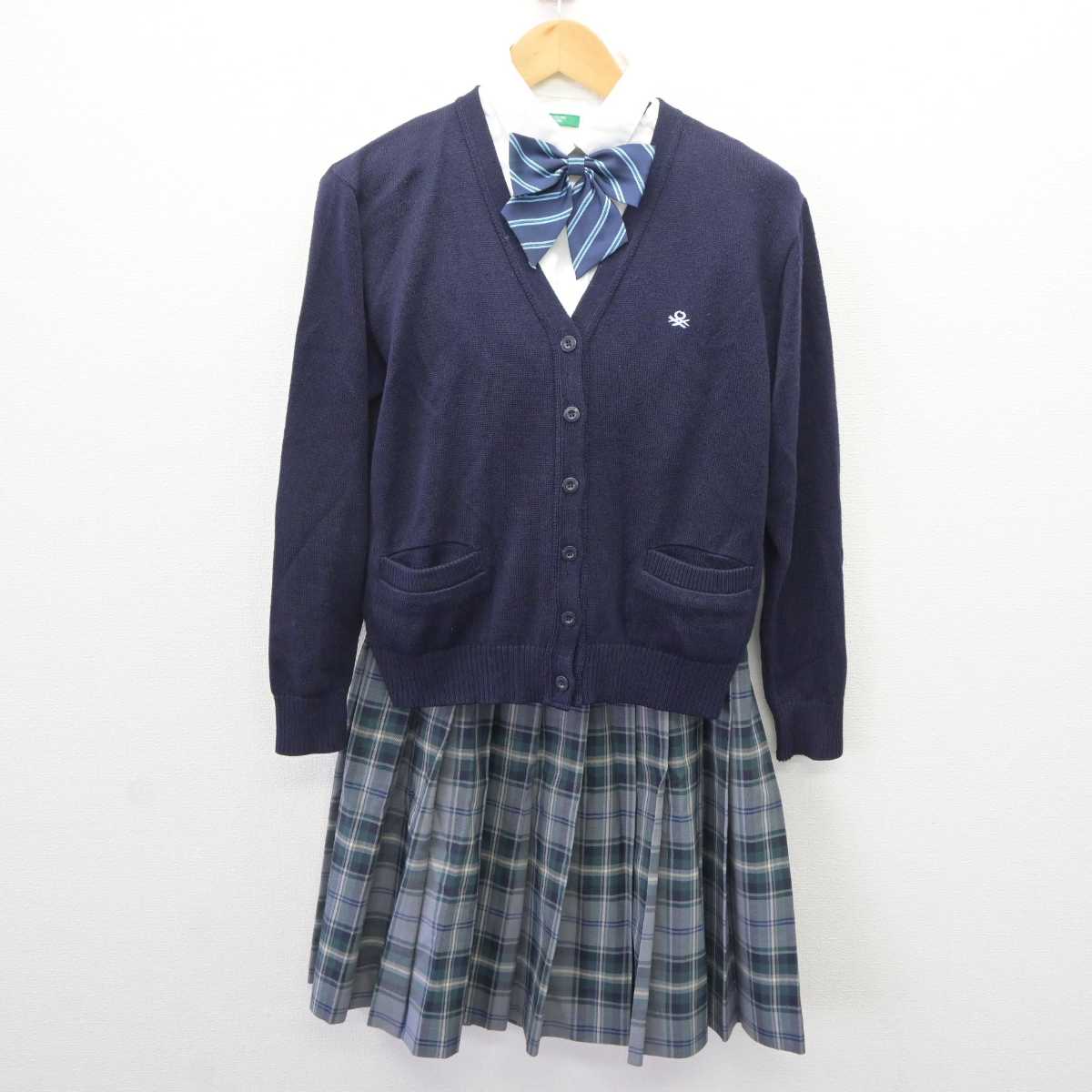 【中古】大阪府 城南学園高等学校 女子制服 5点 (ブレザー・ニット・シャツ・スカート) sf066264