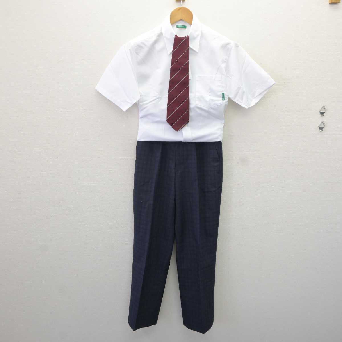 【中古】大阪府 四條畷学園高等学校 男子制服 4点 (シャツ・ズボン) sf066269