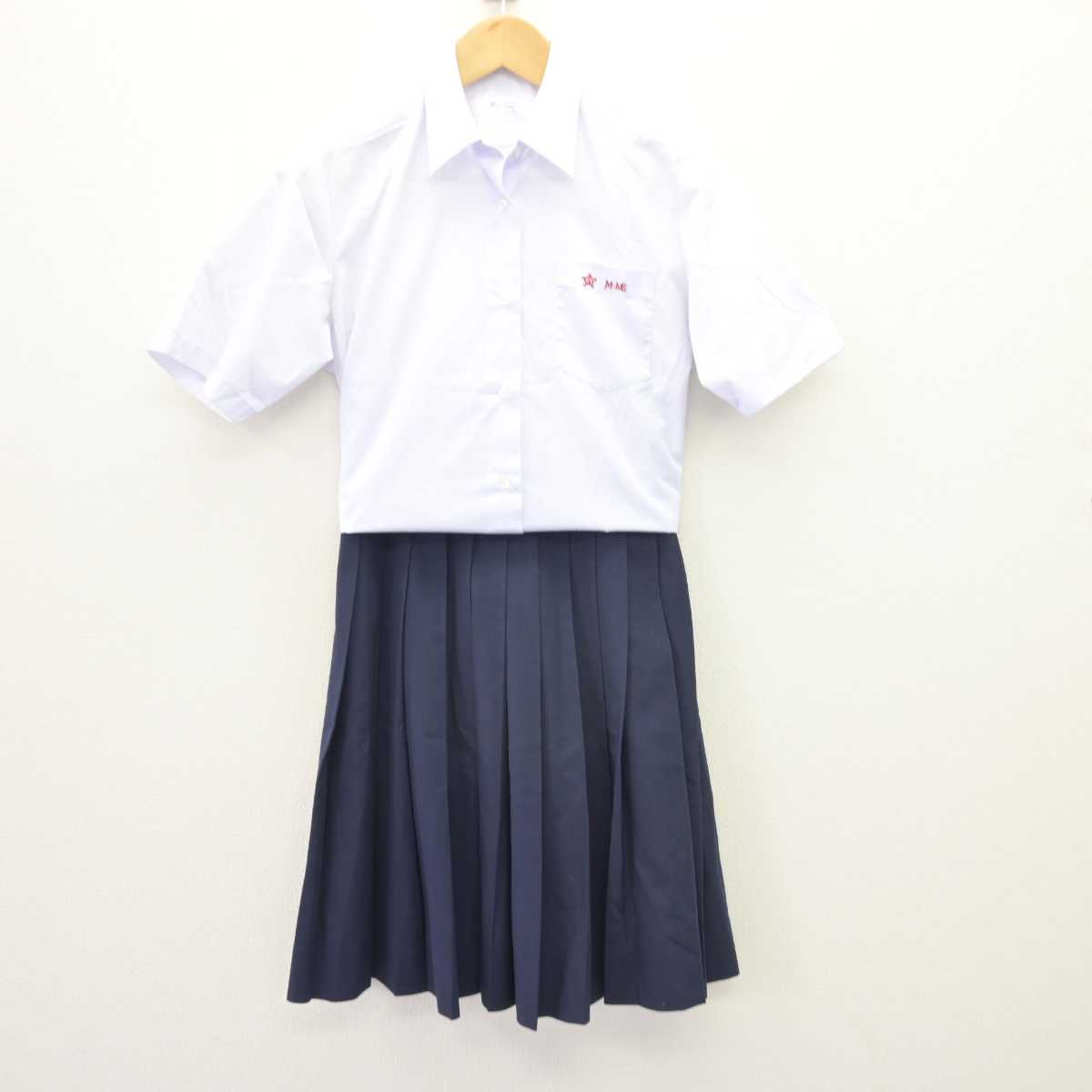 【中古】大阪府 都島工業高等学校 女子制服 2点 (シャツ・スカート) sf066274