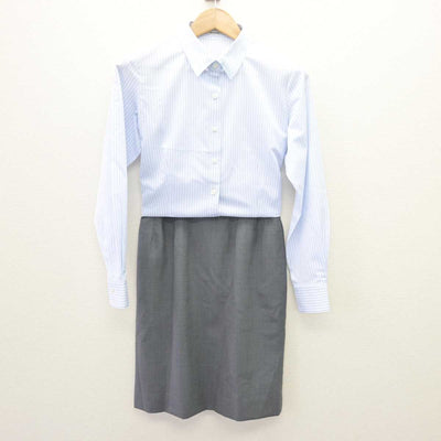 【中古】 事務服 女子制服 2点 (ブラウス・スカート) sf066284