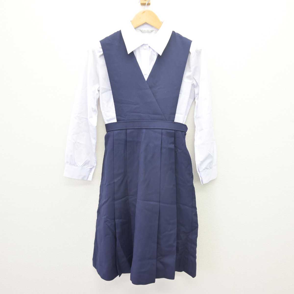 【中古】大阪府 大阪信愛学院中学校 女子制服 3点 (ブレザー・シャツ・ジャンパースカート) sf066298