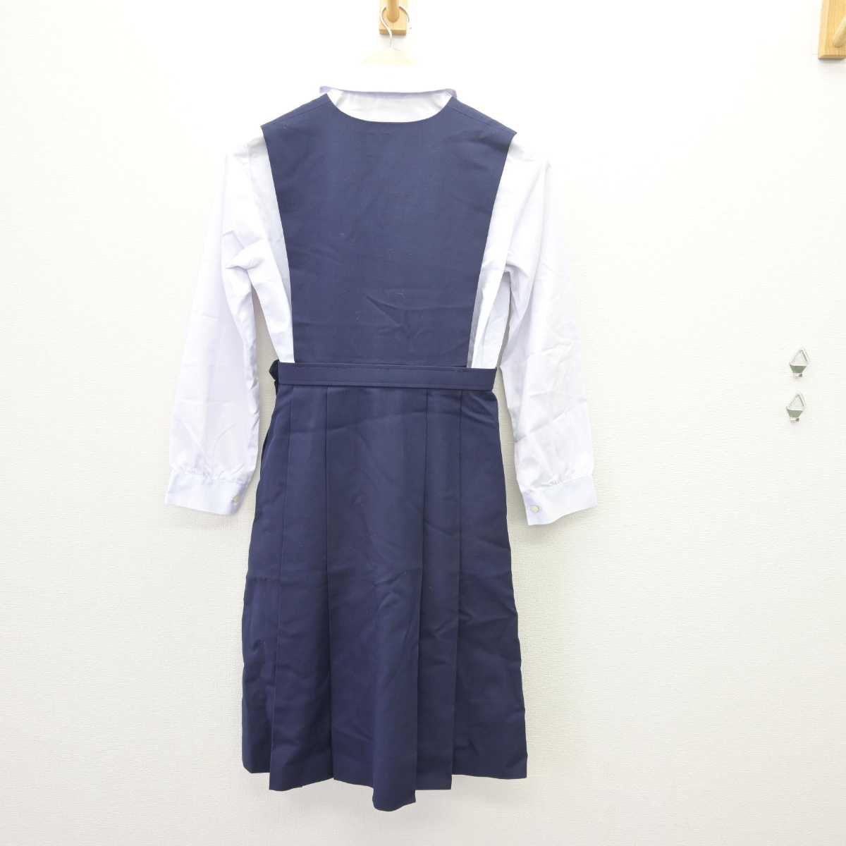 【中古】大阪府 大阪信愛学院中学校 女子制服 3点 (ブレザー・シャツ・ジャンパースカート) sf066298