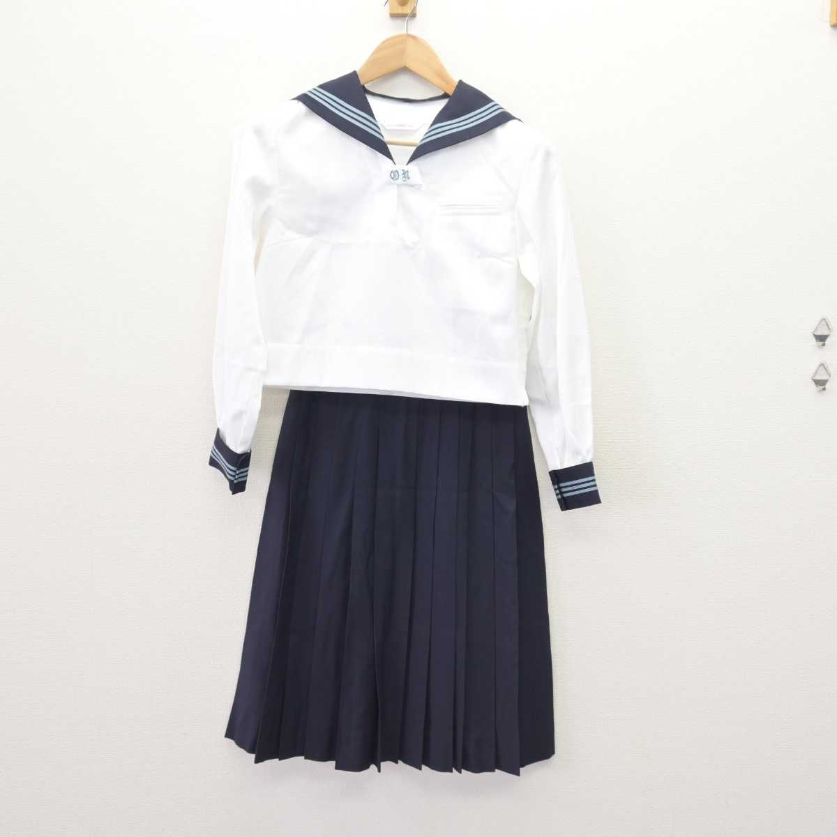 【中古】東京都 大妻中野中学校・高等学校 女子制服 2点 (セーラー服・スカート) sf066310