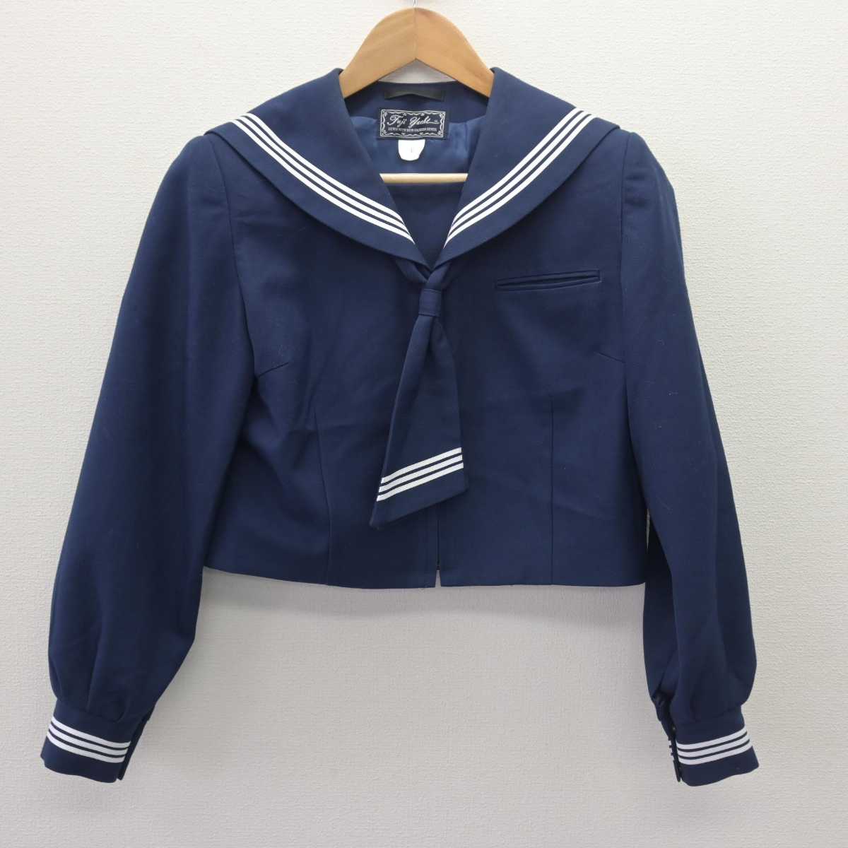 【中古】埼玉県 武蔵野中学校 女子制服 4点 (セーラー服・ジャンパースカート・スカート) sf066313