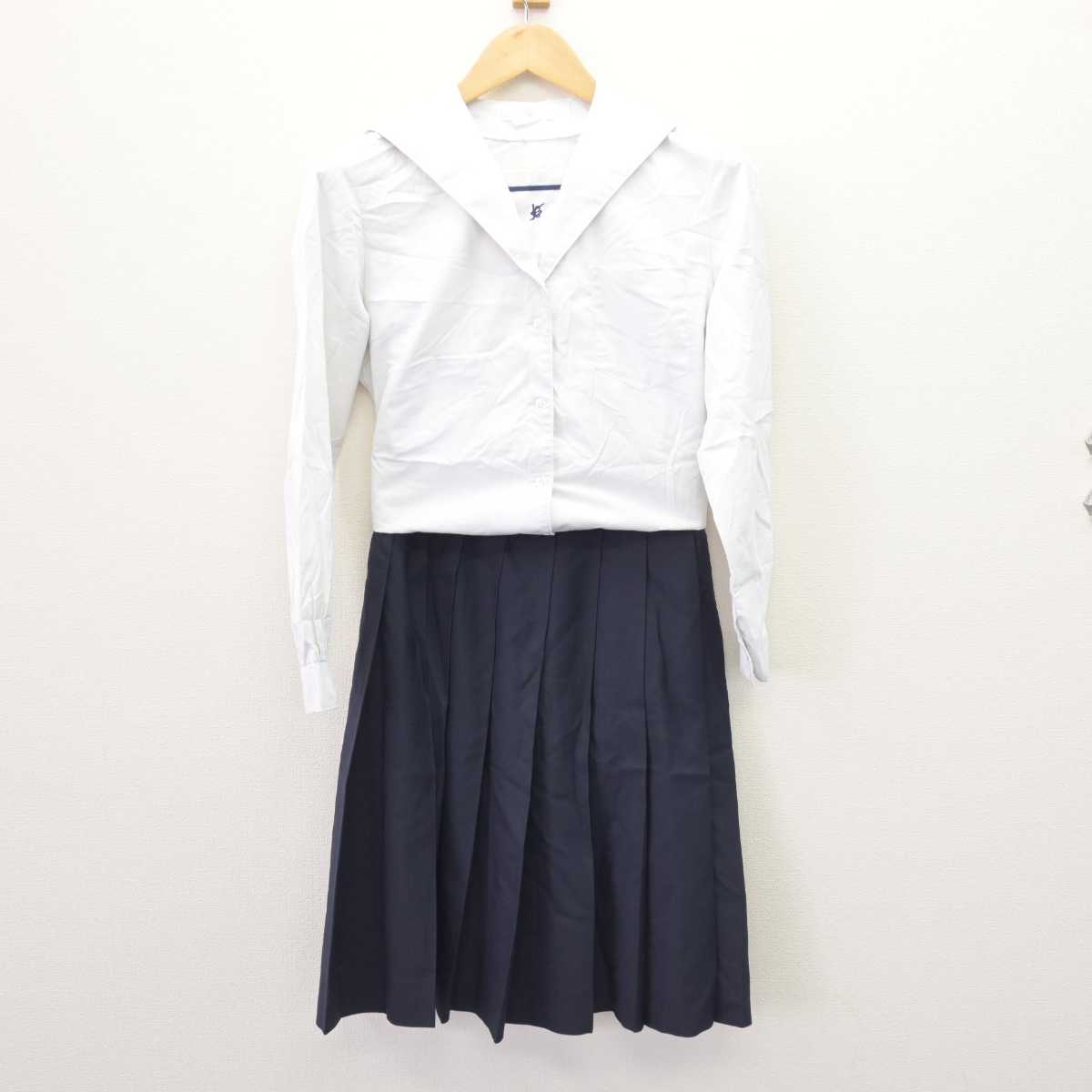 【中古】福岡県 福岡魁誠高等学校/旧制服 女子制服 2点 (セーラー服・スカート) sf066319