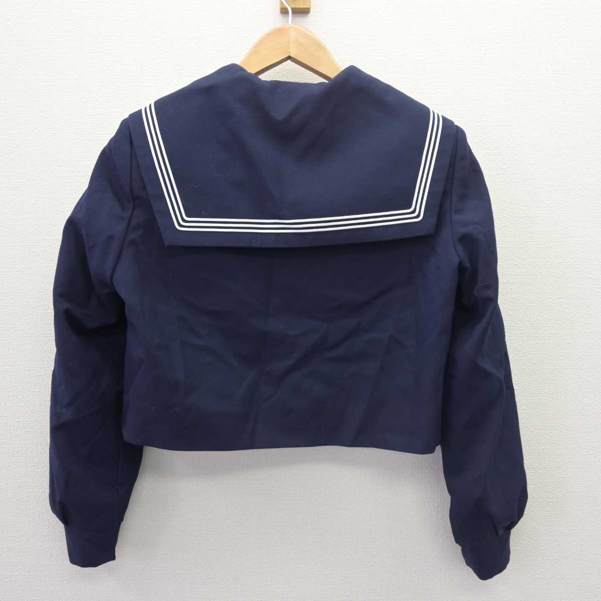 【中古】福岡県 篠栗町立篠栗中学校 女子制服 3点 (セーラー服・ジャンパースカート) sf066320