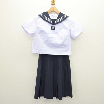 【中古】福島県 玉川中学校 女子制服 3点 (セーラー服・スカート) sf066343