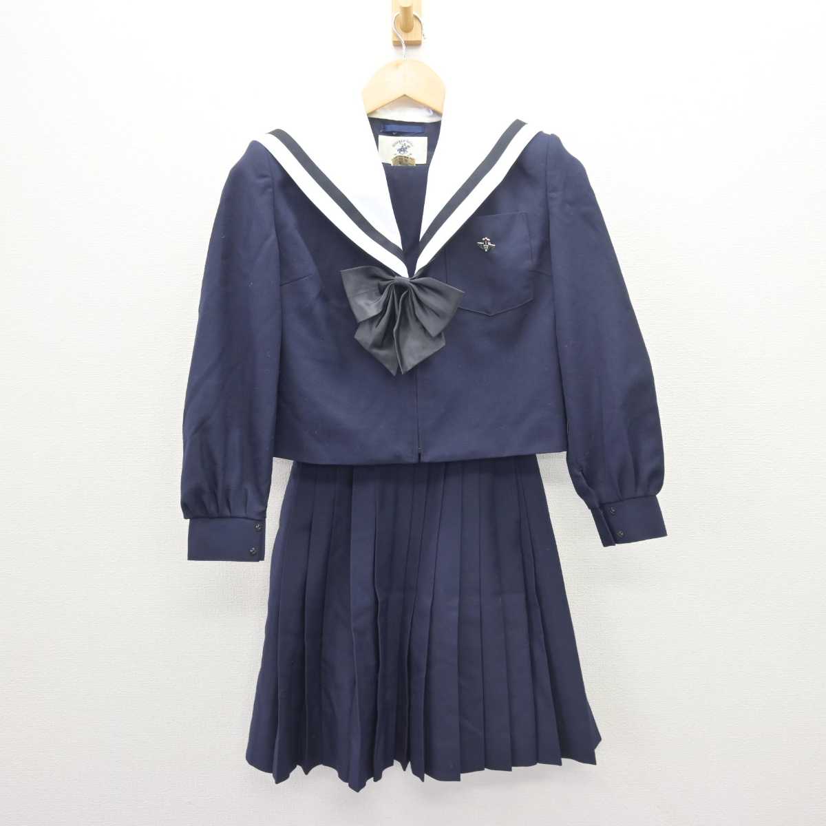 【中古】愛知県 名古屋西高等学校 女子制服 4点 (セーラー服・スカート) sf066345