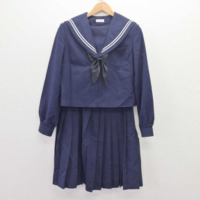 【中古】岐阜県 稲羽中学校 女子制服 3点 (セーラー服・スカート) sf066365