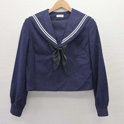 【中古】岐阜県 稲羽中学校 女子制服 3点 (セーラー服・スカート) sf066365