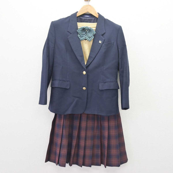 【中古】静岡県 小笠高等学校/旧モデル 女子制服 5点 (ブレザー・ニット・スカート) sf066370