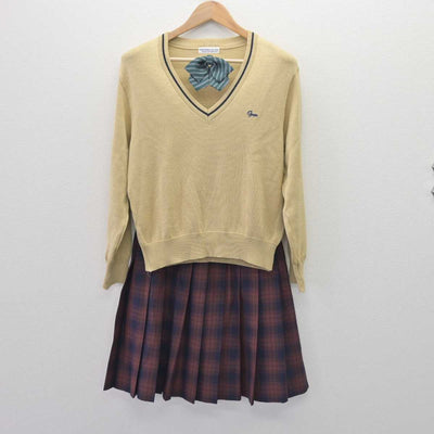 【中古】静岡県 小笠高等学校/旧モデル 女子制服 5点 (ブレザー・ニット・スカート) sf066370