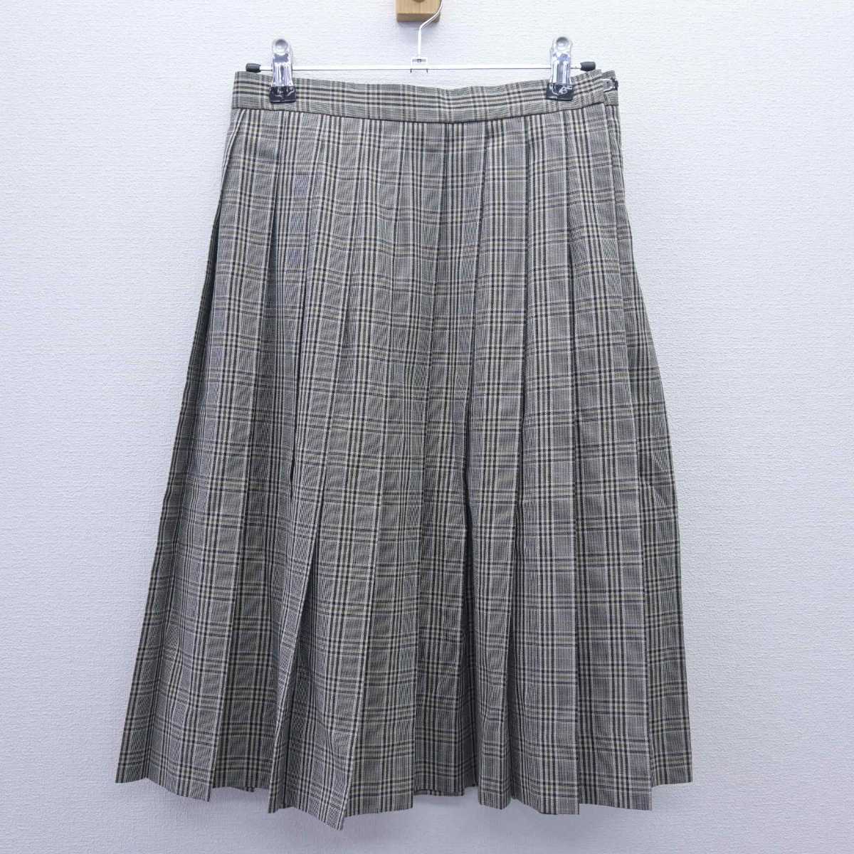 【中古】静岡県 小笠高等学校/旧モデル 女子制服 2点 (ニットベスト・スカート) sf066371