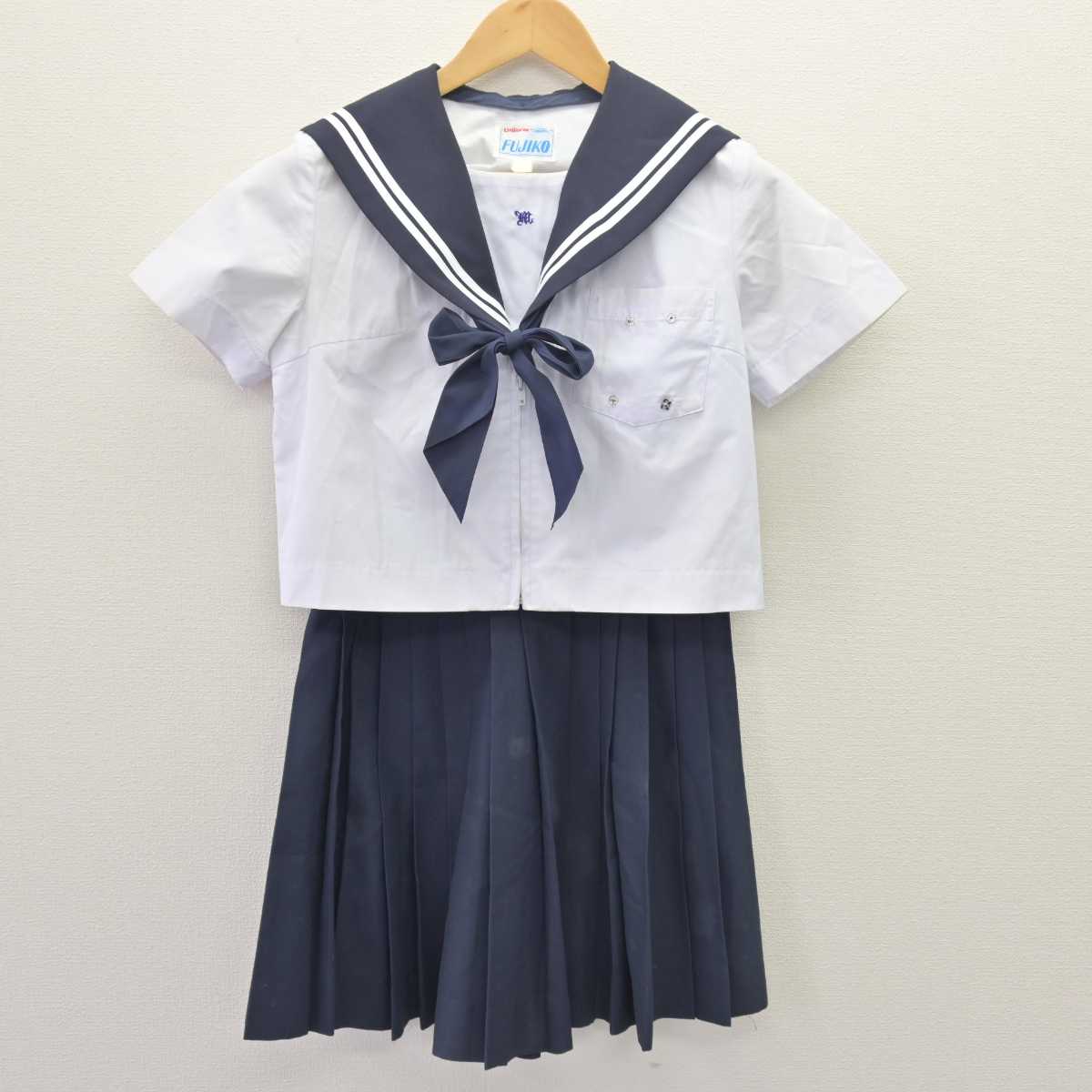 【中古】愛知県 御田中学校 女子制服 3点 (セーラー服・スカート) sf066374